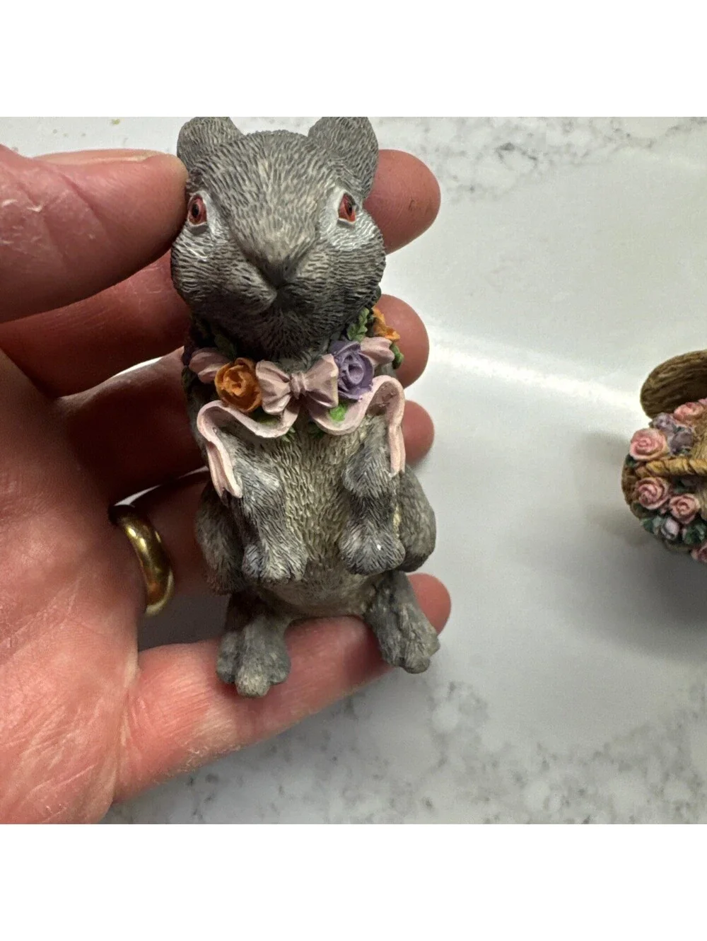Two Rabbit Figurines